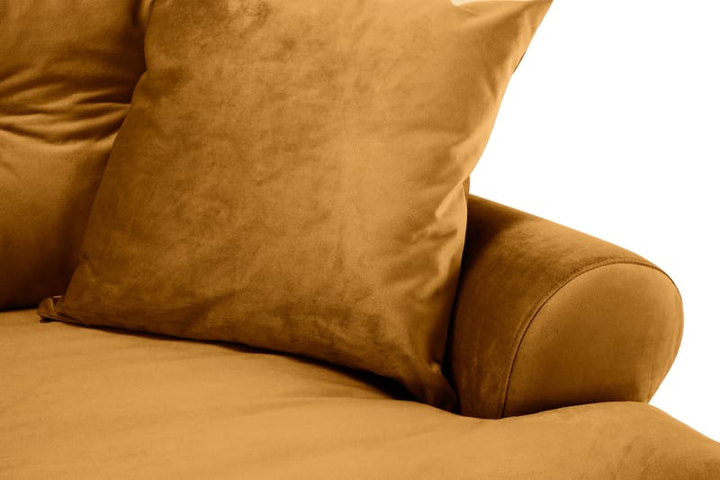 Andrew 3-seters Fløyelssofa - Mørk gul - Møbler - Sofaer - Sofa 3 seter