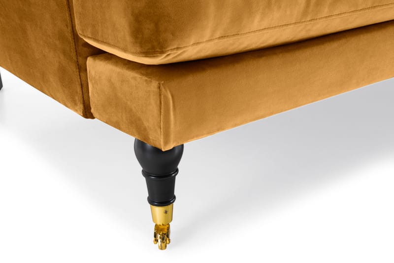 Andrew 3-seters Fløyelssofa - Mørk gul - Møbler - Sofaer - Sofa 3 seter