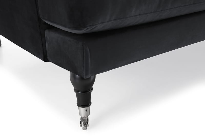 Andrew 3-seters Fløyelssofa - Svart - Møbler - Sofaer - Sofa 3 seter
