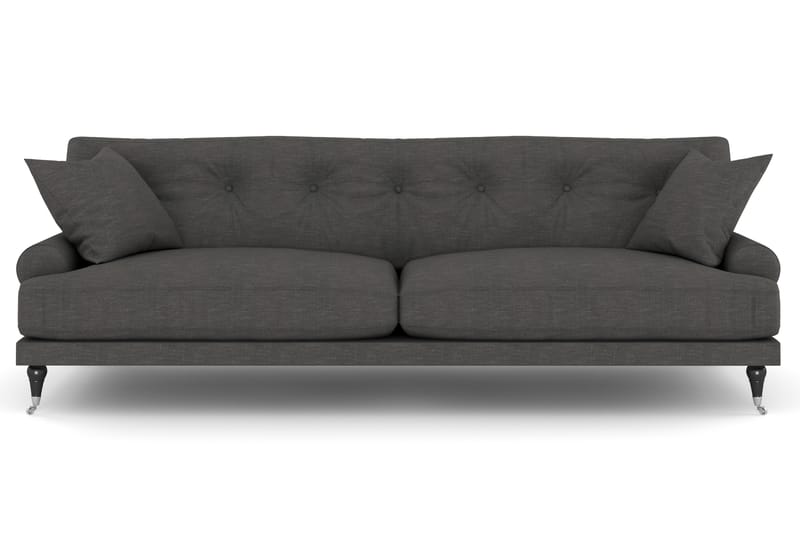 Andrew 3-seters Sofa - Mørkegrå/Krom - Howard sofa - Sofa 3 seter
