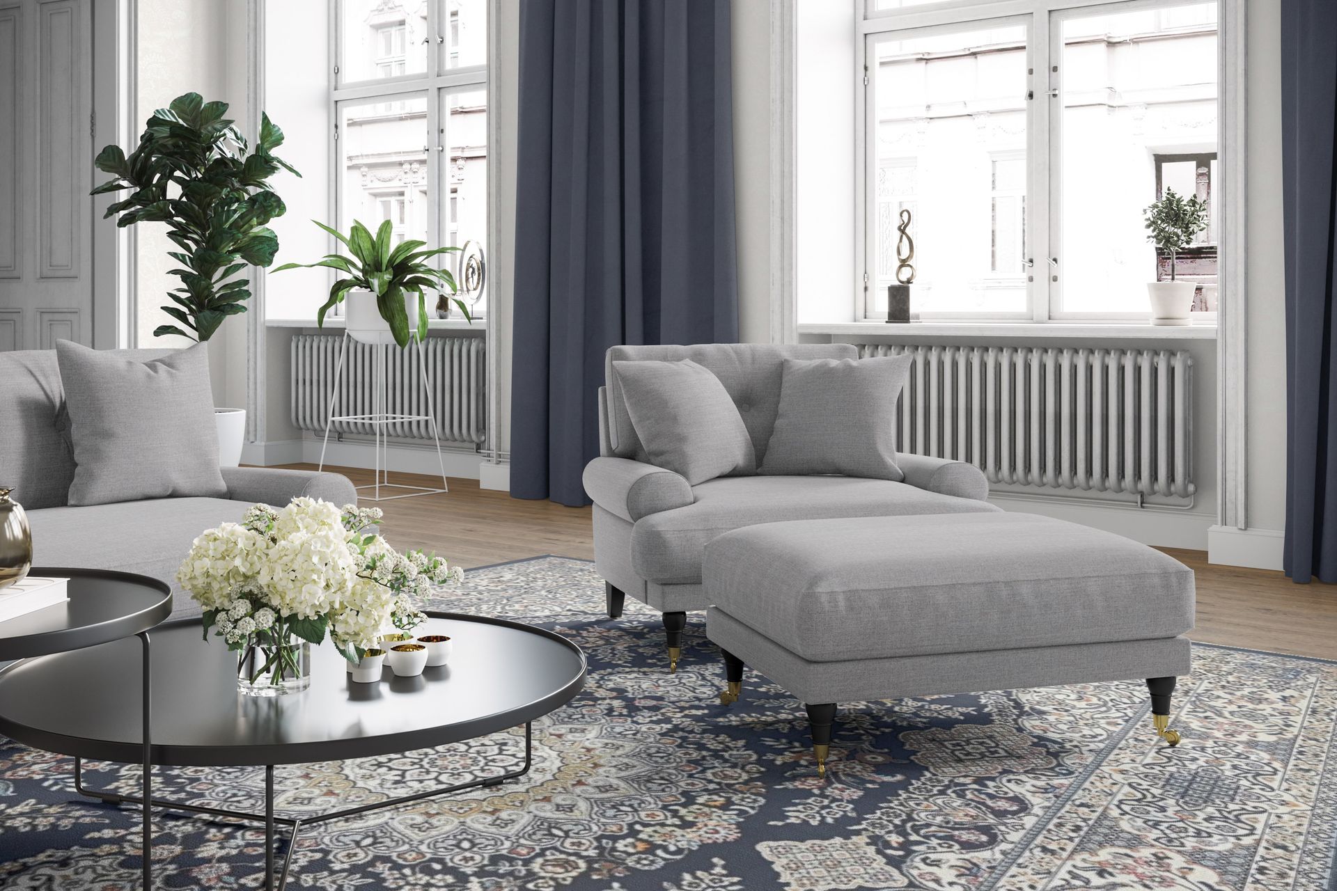 Andrew 3-seters Stoffsofa - Grå - Møbler - Sofaer - Howard sofa
