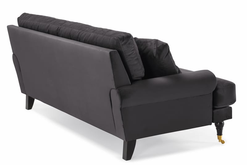 Andrew Fløyelssofa 2-seter - Mørkegrå/Messing - Howard sofa - Fløyel sofaer - 2 seter sofa