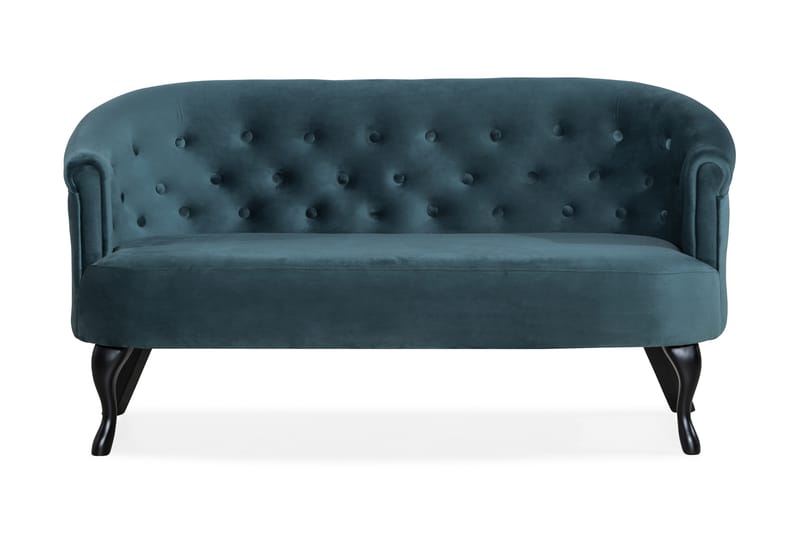 Dahlia Siss Sofa - Blågrønn Fløyel - Howard sofa - Fløyel sofaer - 2 seter sofa