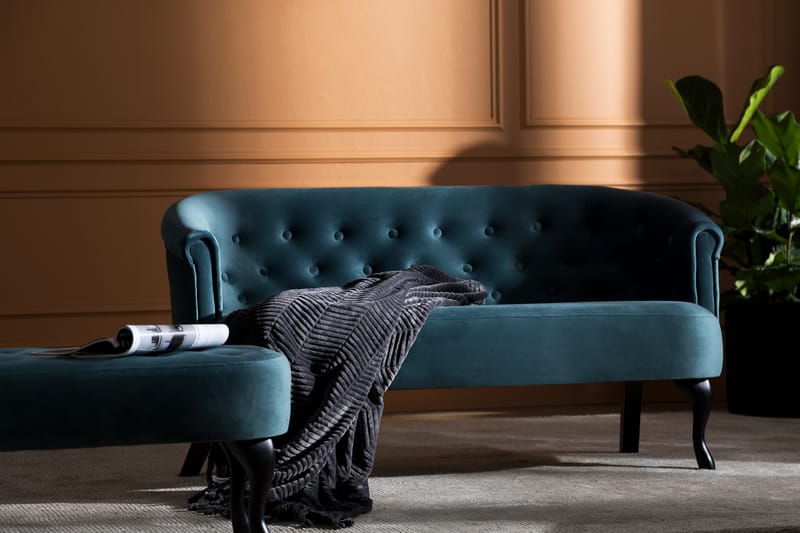 Dahlia Siss Sofa - Blågrønn Fløyel - Møbler - Sofaer - Howard sofa