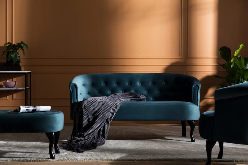 Dahlia Siss Sofa - Blågrønn Fløyel - Møbler - Sofaer - Howard sofa