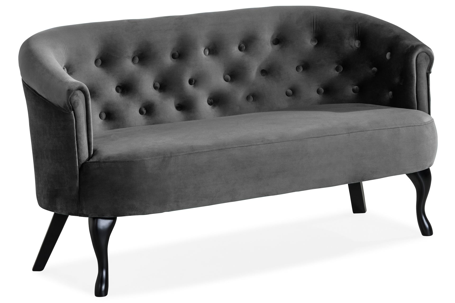 Dahlia Siss Sofa Fløyel - Mørkegrå - Møbler - Sofaer - Howard sofa