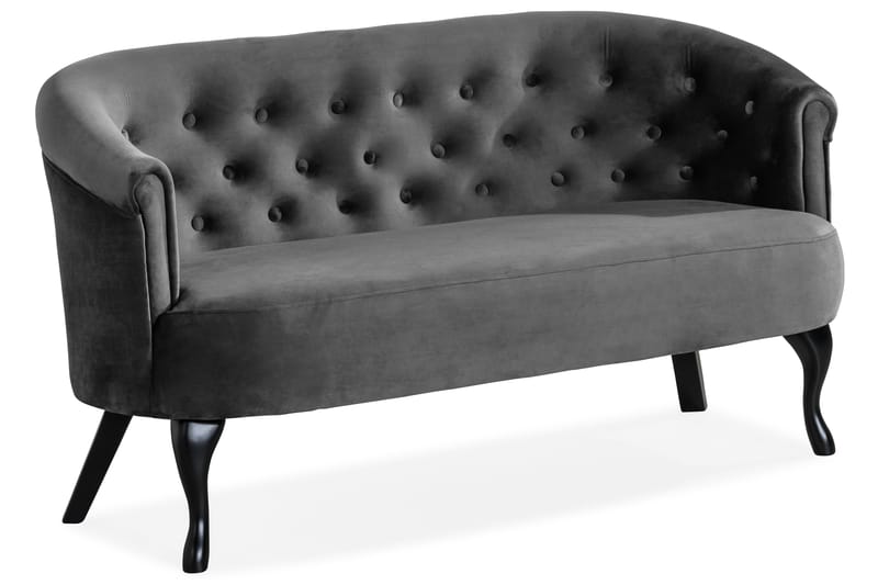 Dahlia Siss Sofa Fløyel - Mørkegrå - Møbler - Sofaer - Howard sofa