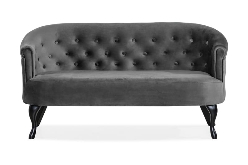 Dahlia Siss Sofa Fløyel - Mørkegrå - Howard sofa - Fløyel sofaer - 2 seter sofa