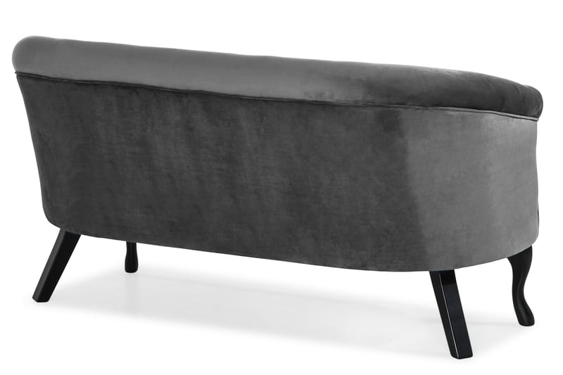 Dahlia Siss Sofa Fløyel - Mørkegrå - Howard sofa - Fløyel sofaer - 2 seter sofa