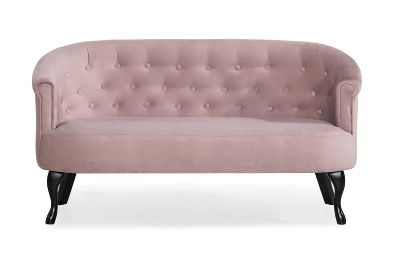 Dahlia Siss Sofa - Lyserosa Fløyel - Howard sofa - Fløyel sofaer - 2 seter sofa