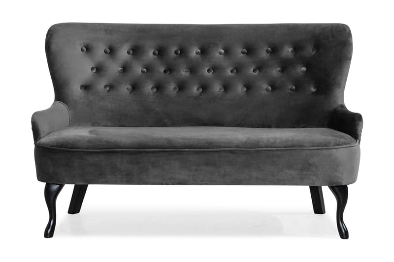 Dahlia Sofa Fløyel - Mørkgrå - Howard sofa - Fløyel sofaer - 2 seter sofa