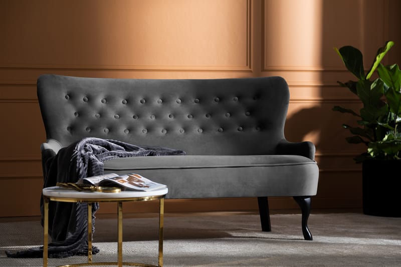 Dahlia Sofa Fløyel - Mørkgrå - Møbler - Sofaer - Howard sofa