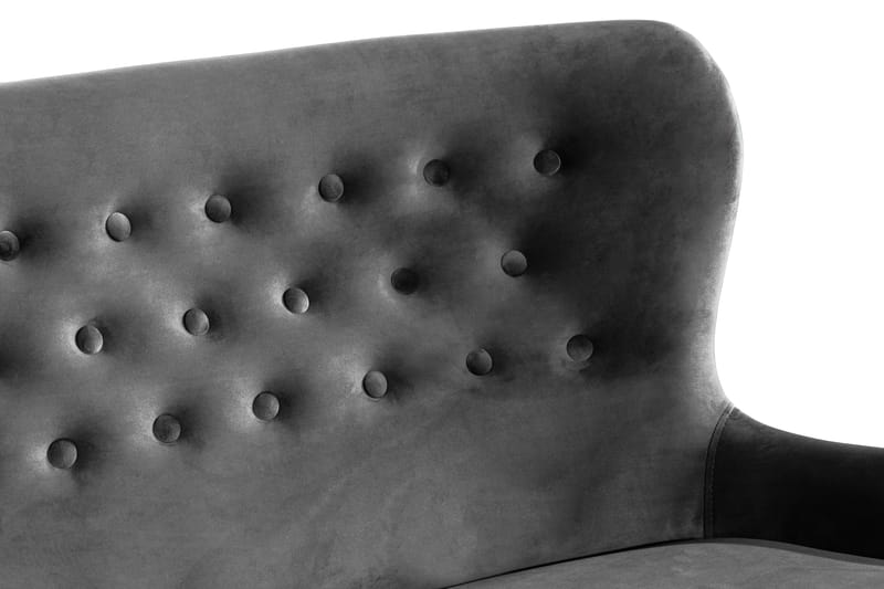 Dahlia Sofa Fløyel - Mørkgrå - Howard sofa - Fløyel sofaer - 2 seter sofa