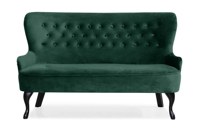 Dahlia Sofa Fløyel - Mørkgrønn - Howard sofa - Fløyel sofaer - 2 seter sofa