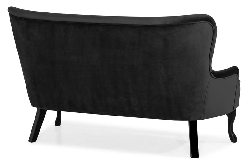 Dahlia Sofa Fløyel - Svart - Howard sofa - Fløyel sofaer - 2 seter sofa