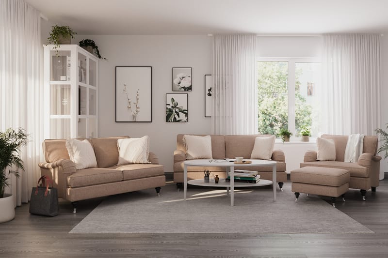 Howard Classic 2-seters Stoffsofa - Mørk beige - Møbler - Sofaer - Howard sofa