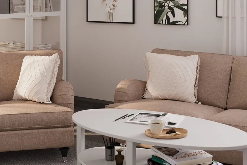 Howard Classic 2-seters Stoffsofa - Mørk beige - Møbler - Sofaer - Howard sofa