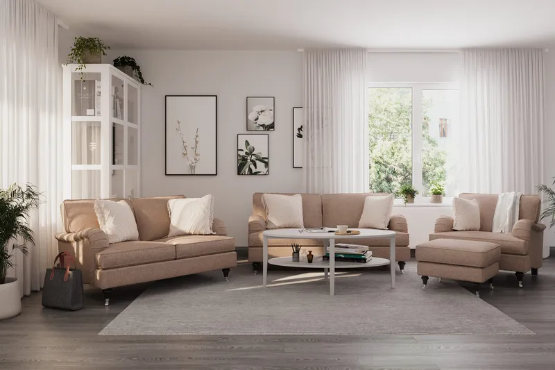 Howard Classic 2-seters Stoffsofa - Mørk beige - Møbler - Sofaer - Howard sofa