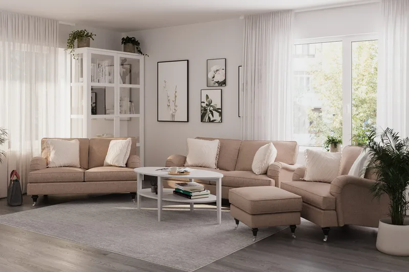 Howard Classic 2-seters Stoffsofa - Mørk beige - Møbler - Sofaer - Howard sofa