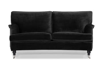 Howard Classic 2-seters Svunget Fløyelssofa - Svart - Møbler - Sofaer - Howard sofa