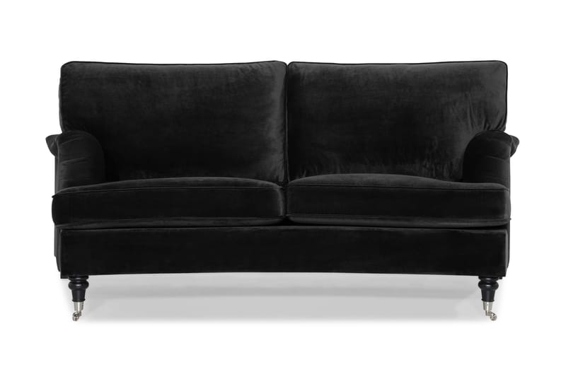 Howard Classic 2-seters Svunget Fløyelssofa - Svart - Møbler - Sofaer - Howard sofa
