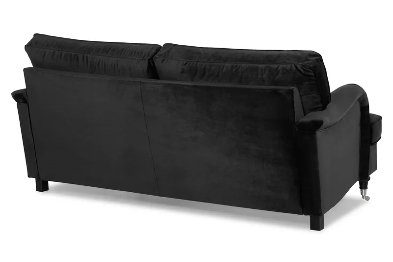 Howard Classic 2-seters Svunget Fløyelssofa - Svart - Møbler - Sofaer - Howard sofa