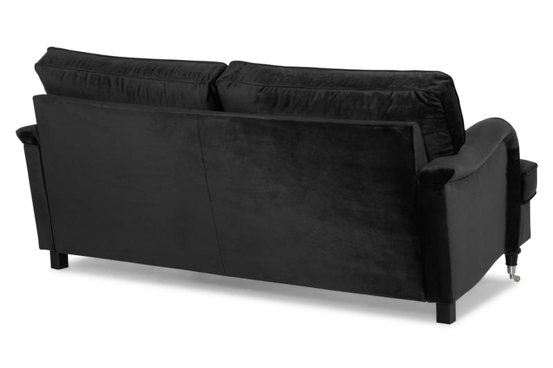Howard Classic 2-seters Svunget Fløyelssofa - Svart - Møbler - Sofaer - Howard sofa