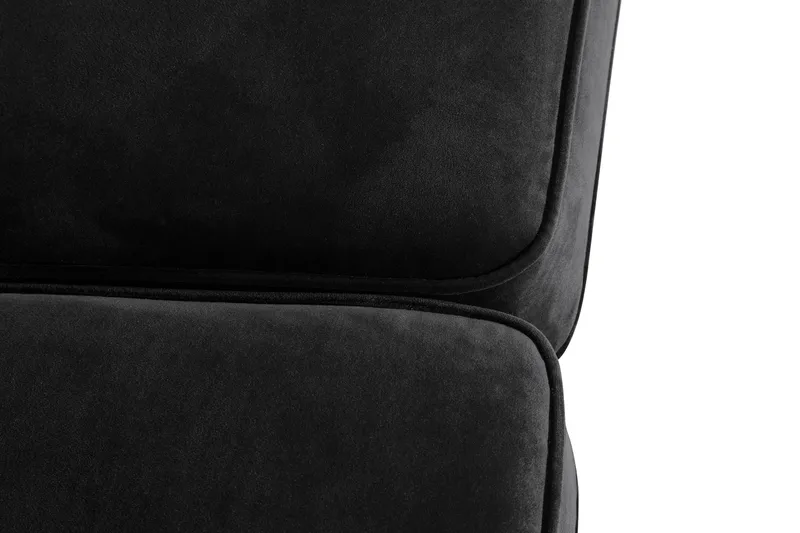 Howard Classic 2-seters Svunget Fløyelssofa - Svart - Møbler - Sofaer - Howard sofa
