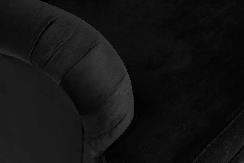 Howard Classic 2-seters Svunget Fløyelssofa - Svart - Møbler - Sofaer - Howard sofa