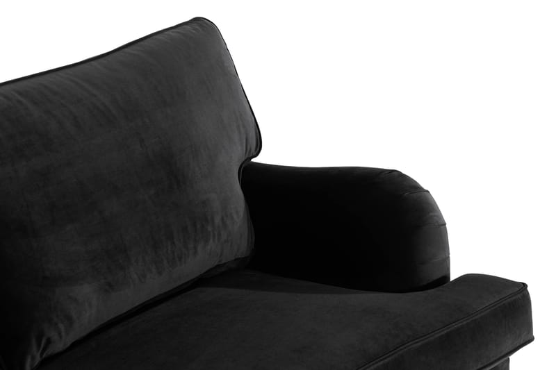 Howard Classic 2-seters Svunget Fløyelssofa - Svart - Møbler - Sofaer - Howard sofa