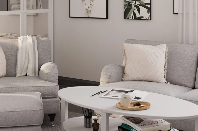 Howard Classic 2-seters Svunget Stoffsofa - Grå - Møbler - Sofaer - Howard sofa