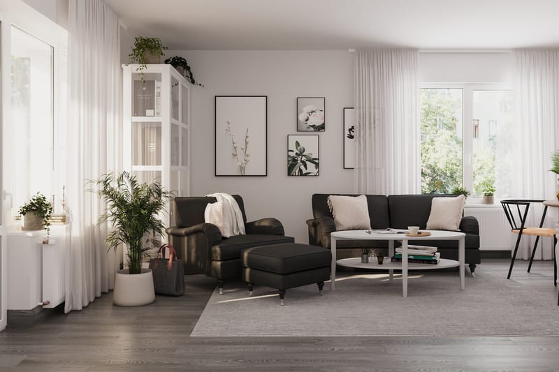 Howard Classic 2-seters Svunget Stoffsofa - Mørk grå - Møbler - Sofaer - Howard sofa
