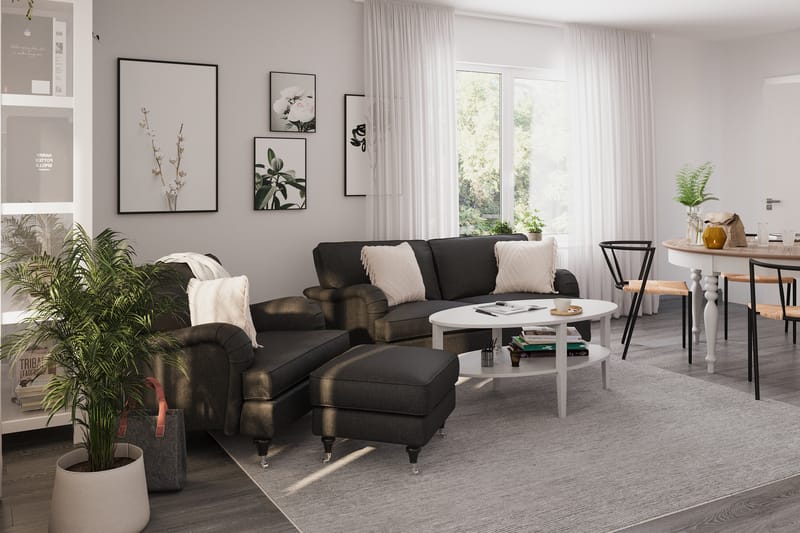 Howard Classic 2-seters Svunget Stoffsofa - Mørk grå - Møbler - Sofaer - Howard sofa
