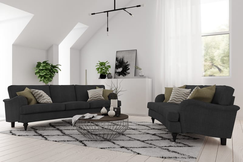 Howard Classic 2-seters Svunget Stoffsofa - Mørk grå - Møbler - Sofaer - Howard sofa