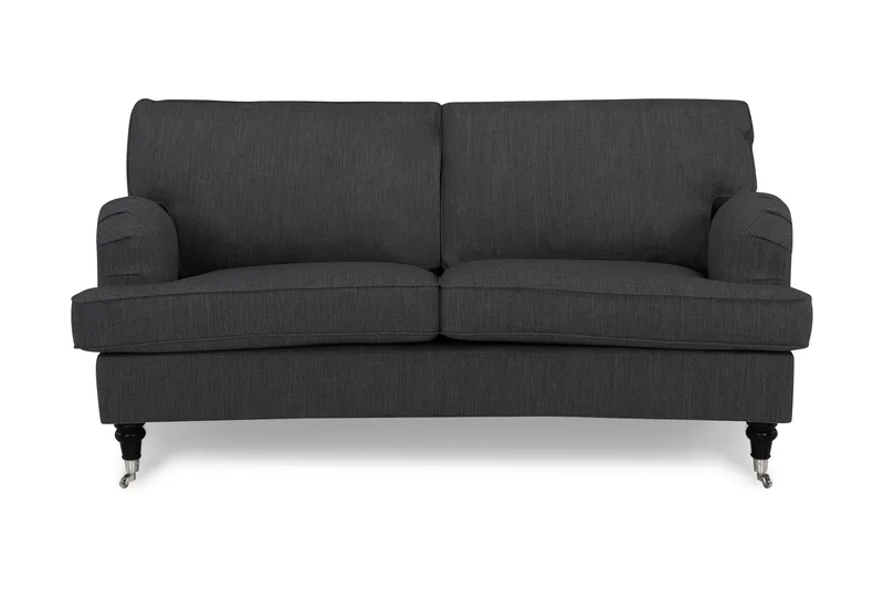 Howard Classic 2-seters Svunget Stoffsofa, Mørk grå