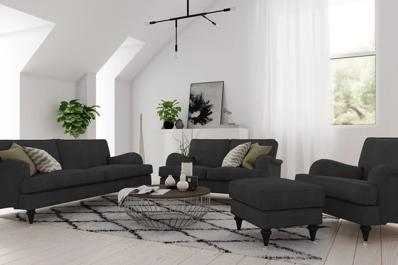 Howard Classic 3-seters Stoffsofa - Antrasitt - Møbler - Sofaer - Howard sofa