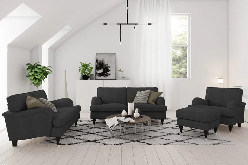 Howard Classic 3-seters Stoffsofa - Antrasitt - Møbler - Sofaer - Howard sofa