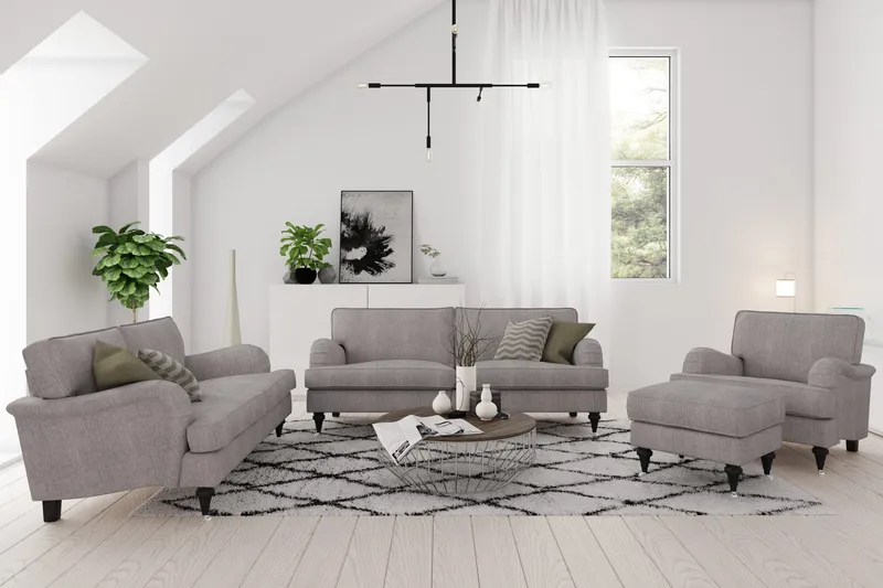 Howard Classic 3-seters Stoffsofa - Beige / Grå - Møbler - Sofaer - Howard sofa