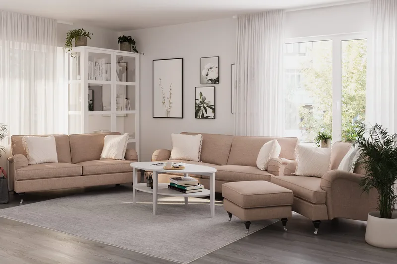 Howard Classic 3-seters Stoffsofa - Mørk beige - Møbler - Sofaer - Howard sofa