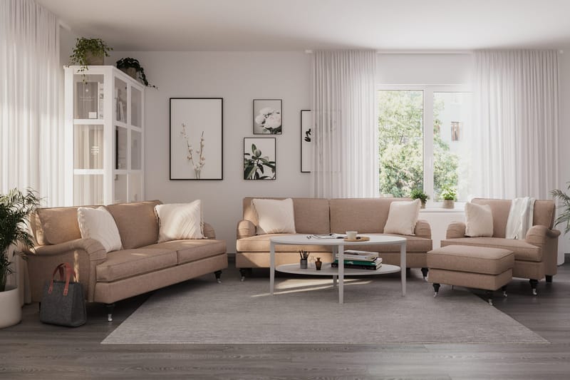 Howard Classic 3-seters Stoffsofa - Mørk beige - Møbler - Sofaer - Howard sofa