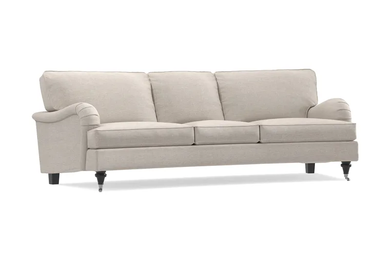 Howard Classic 3-seters Svunget Stoffsofa - Beige - Møbler - Sofaer - Howard sofa