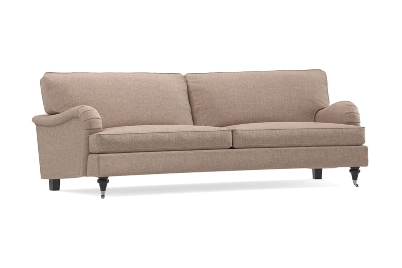 Howard Classic 3-seters Svunget Stoffsofa - Mørk beige - Møbler - Sofaer - Howard sofa