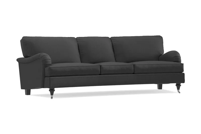 Howard Classic 3-seters Svunget Stoffsofa - Mørk grå - Møbler - Sofaer - Howard sofa