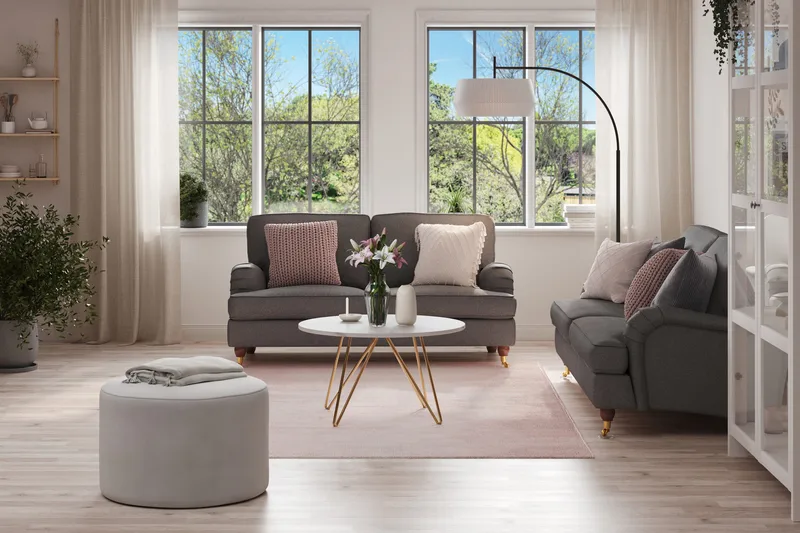 Howard Lyx 2-seters Stoffsofa - Mørk grå - Møbler - Sofaer - Howard sofa