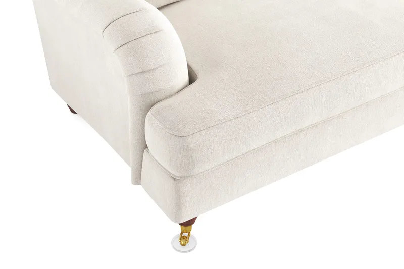 Howard Lyx 3-seters Fløyelssofa - Kremhvit - Møbler - Sofaer - Howard sofa