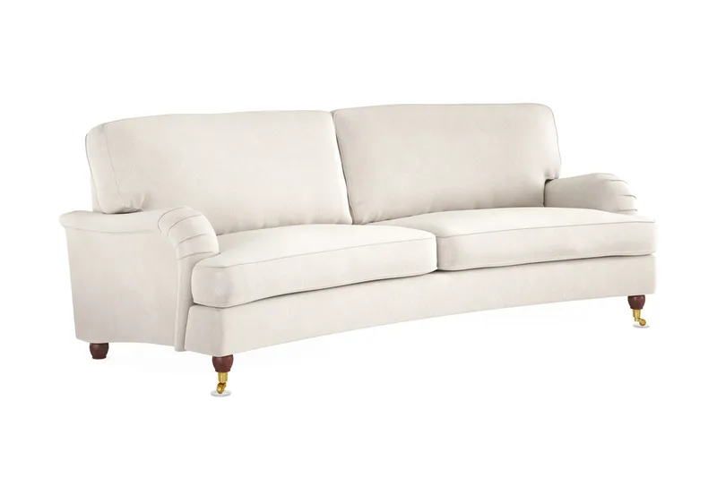 Howard Lyx 3-seters Svunget Fløyelssofa - Kremhvit - Møbler - Sofaer - Howard sofa