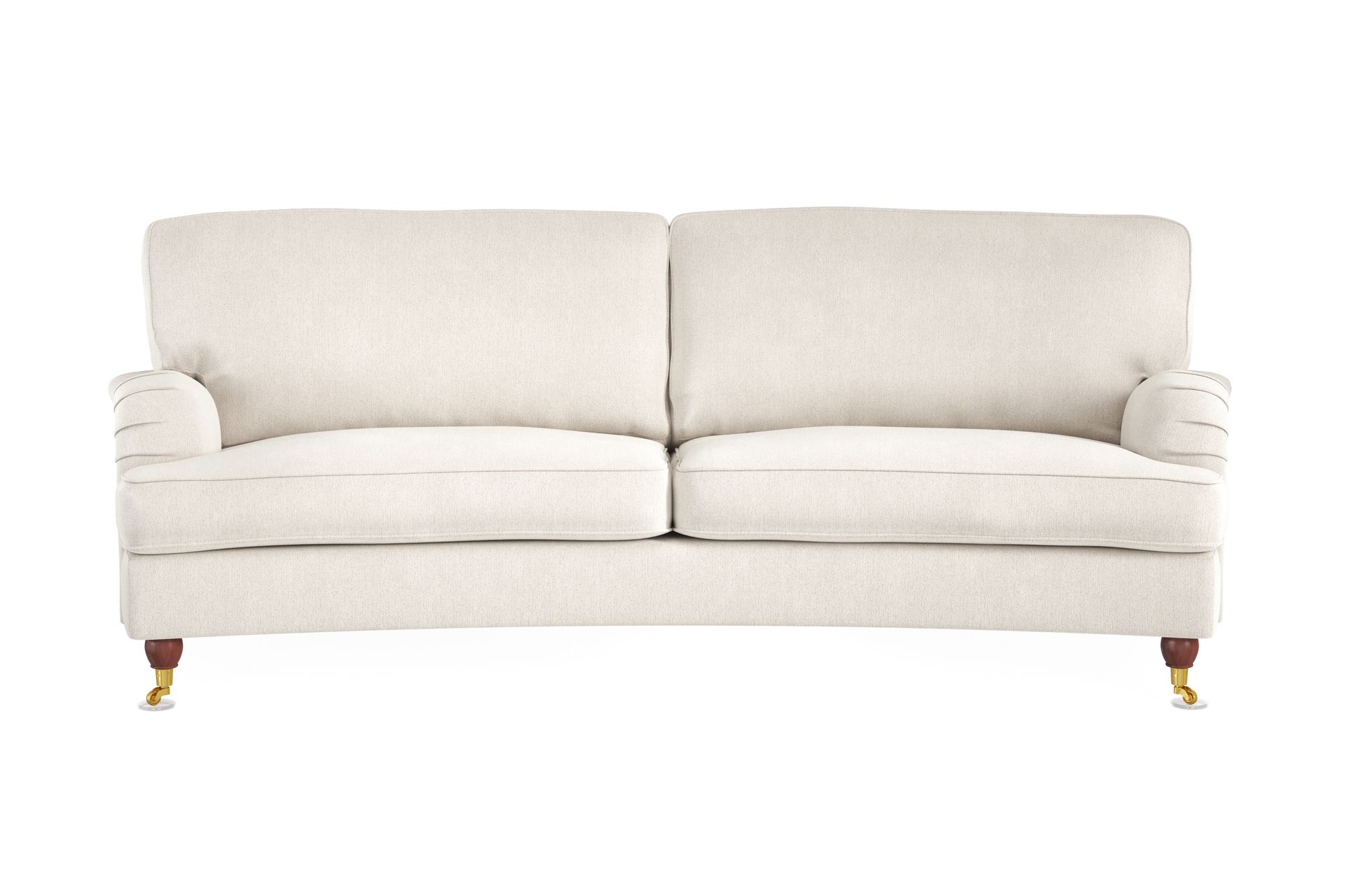Howard Lyx 3-seters Svunget Fløyelssofa - Kremhvit - Møbler - Sofaer - Howard sofa