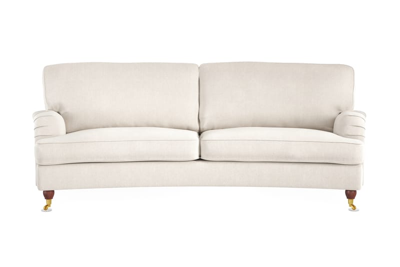 Howard Lyx 3-seters Svunget Fløyelssofa - Kremhvit - Møbler - Sofaer - Howard sofa