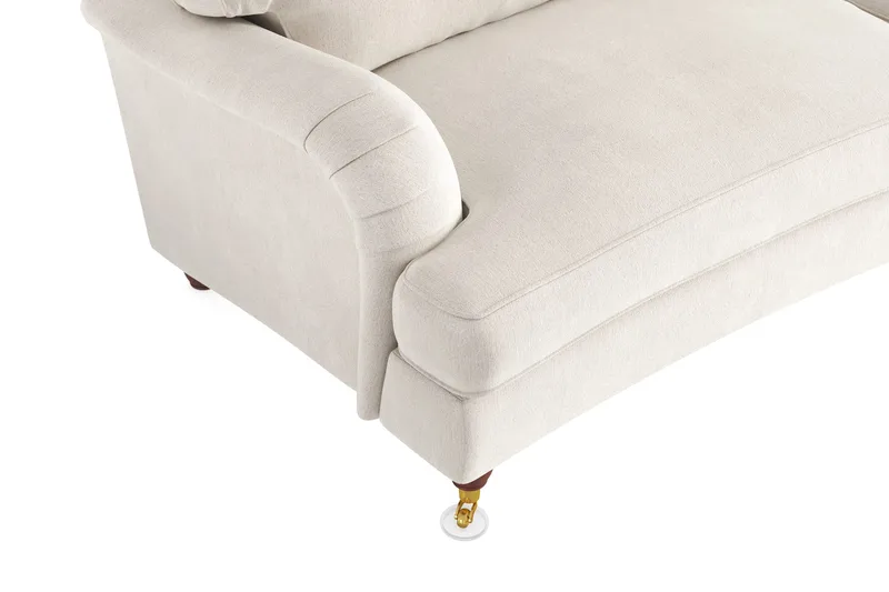 Howard Lyx 3-seters Svunget Fløyelssofa - Kremhvit - Møbler - Sofaer - Howard sofa