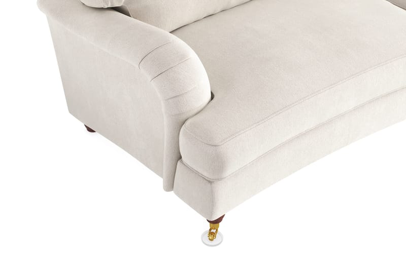 Howard Lyx 3-seters Svunget Fløyelssofa - Kremhvit - Møbler - Sofaer - Howard sofa